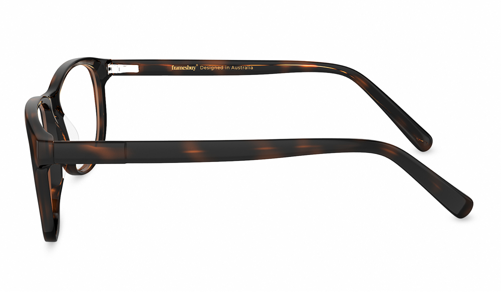 HAMSA Runo Square Leopard Full Rim Eyeglasses