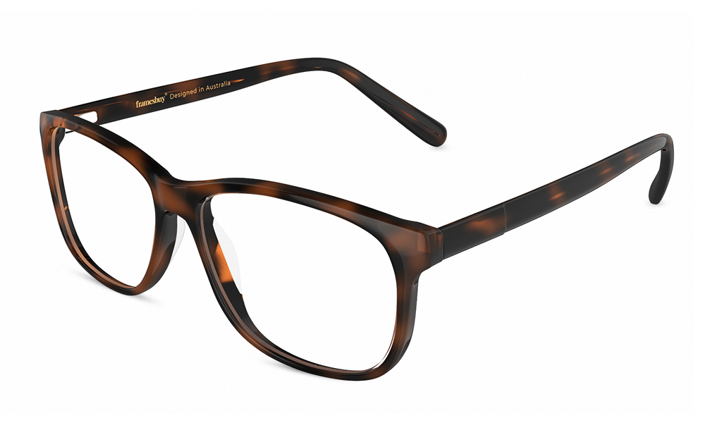 HAMSA Runo Square Leopard Full Rim Eyeglasses