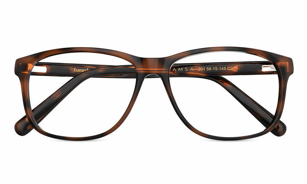 HAMSA Runo Square Leopard Full Rim Eyeglasses