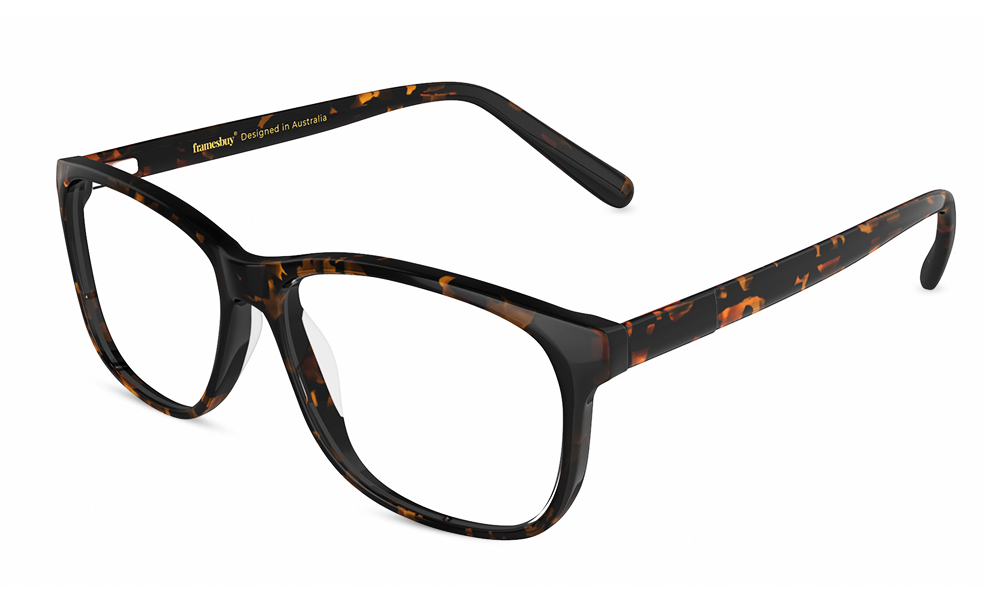 HAMSA Runo Square Abstract Full Rim Eyeglasses