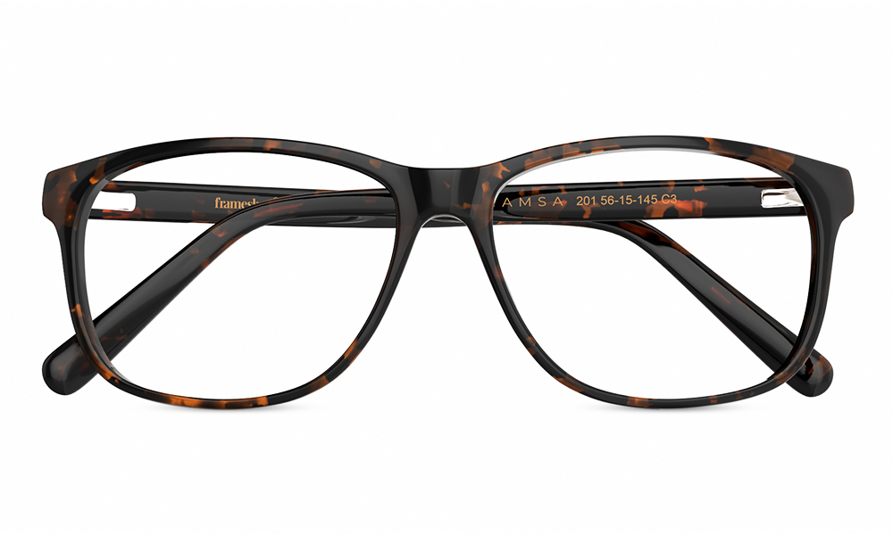 HAMSA Runo Square Abstract Full Rim Eyeglasses