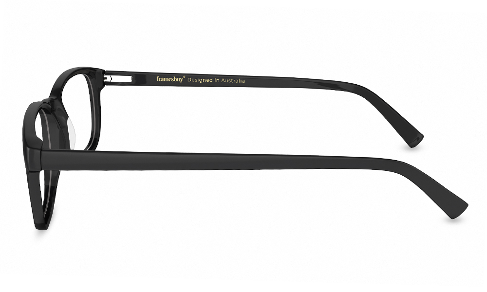 HAMSA Keno Rectangle Black Full Rim Eyeglasses