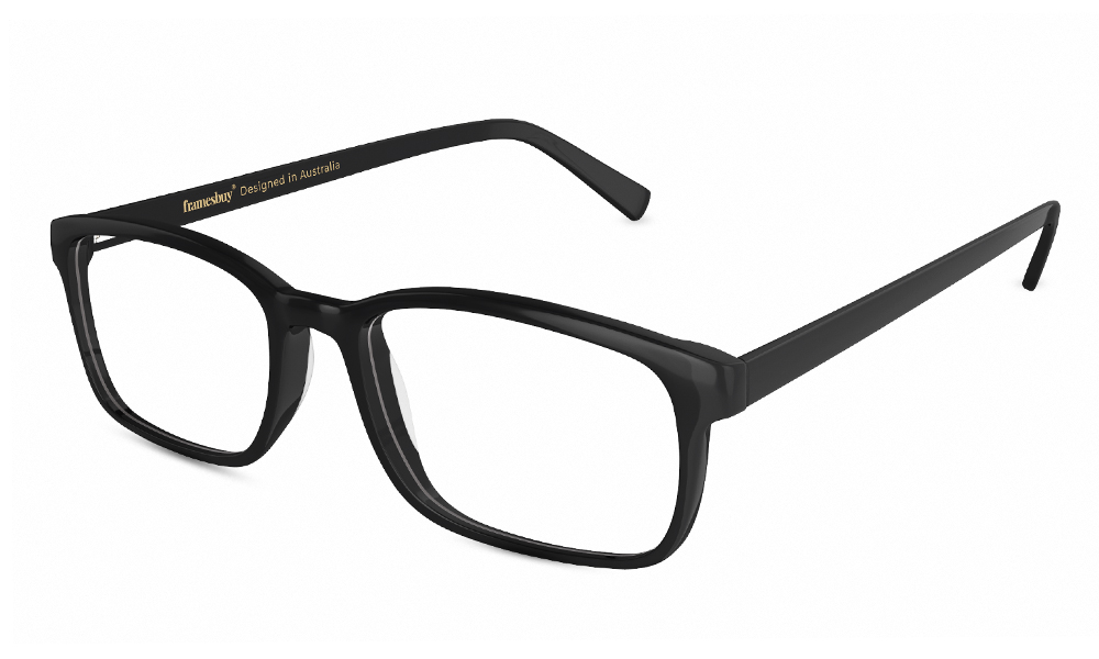 HAMSA Keno Rectangle Black Full Rim Eyeglasses