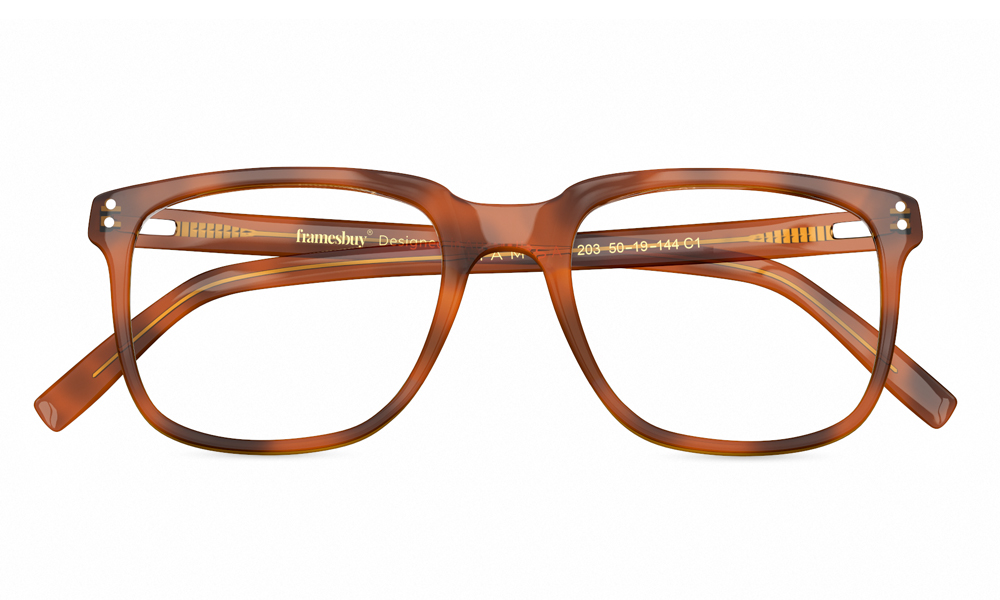 HAMSA Vida Square Leopard Full Rim Eyeglasses