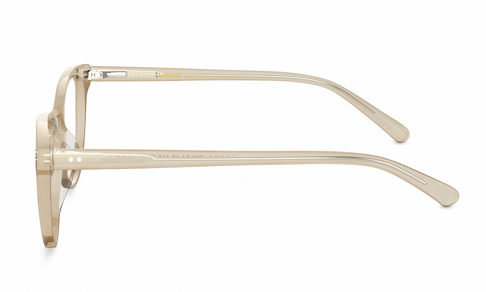 HAMSA Ariana Horn Beige Full Rim Eyeglasses