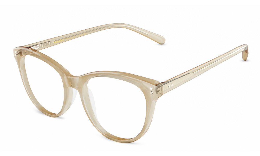 HAMSA Riley Oval White Full Rim Eyeglasses