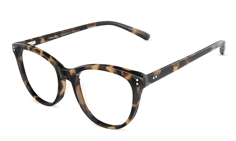 HAMSA Ariana Horn Tortoise Full Rim Eyeglasses