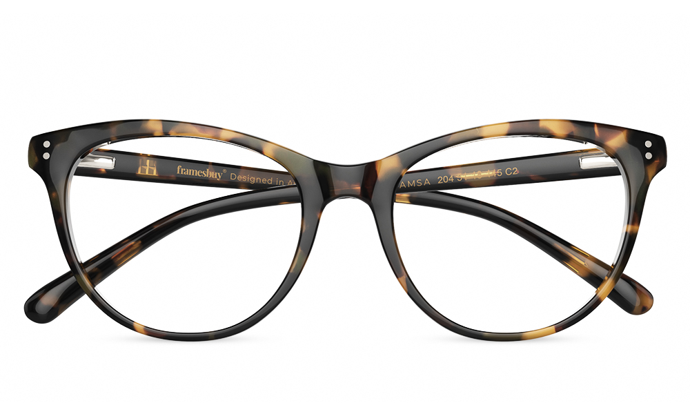 HAMSA Ariana Horn Tortoise Full Rim Eyeglasses