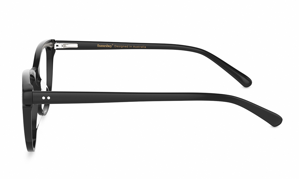 HAMSA Ariana Horn Black Full Rim Eyeglasses