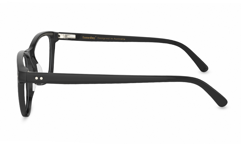 HAMSA Luca Square Black Full Rim Eyeglasses