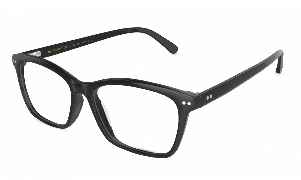 HAMSA Luca Square Black Full Rim Eyeglasses