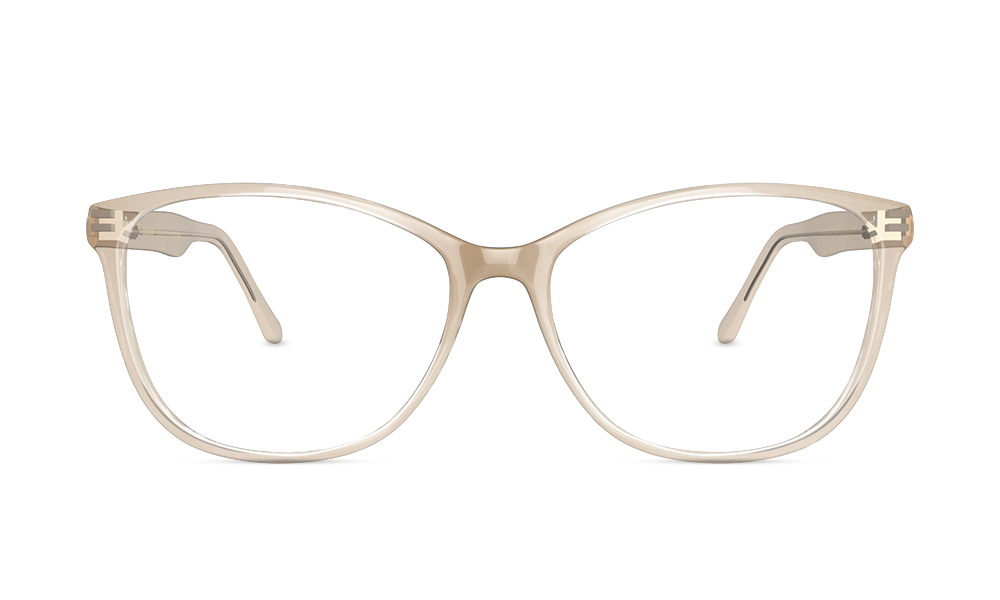HAMSA Riley Oval White Full Rim Eyeglasses