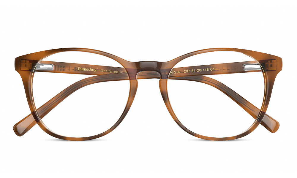 HAMSA Neo Round Leopard Full Rim Eyeglasses