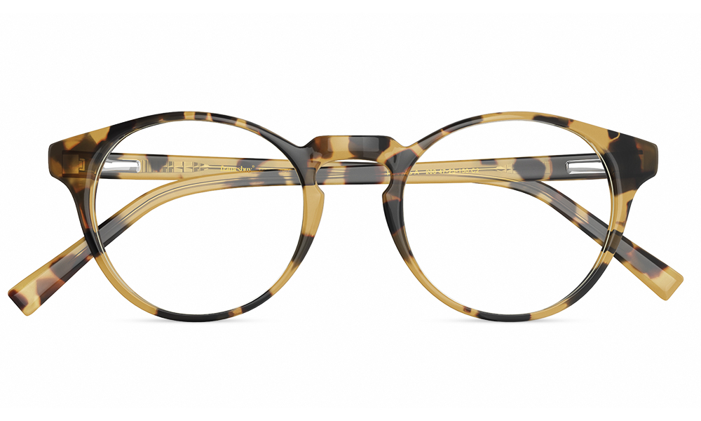HAMSA Lyrics Round Tortoise Full Rim Eyeglasses