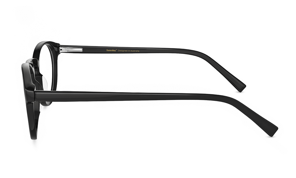 HAMSA Lyrics Round Black Full Rim Eyeglasses