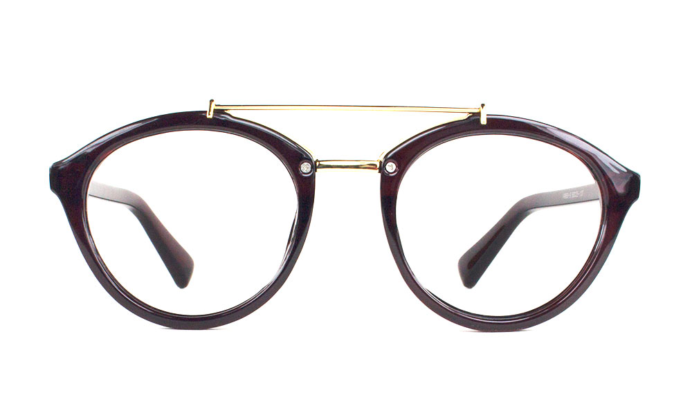 Intense Oval Brown Full Rim Eyeglasses