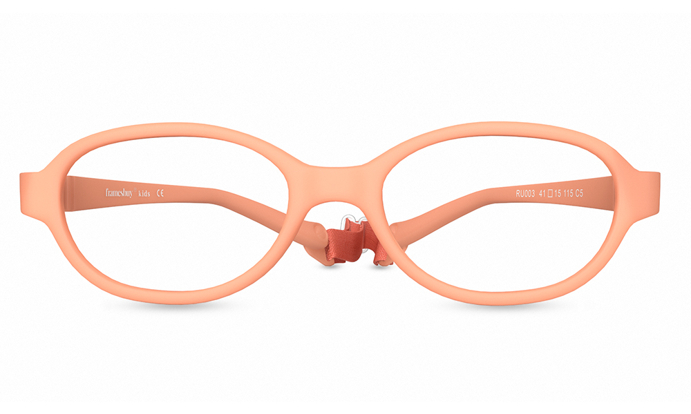Giggles Oval Peach Full Rim Eyeglasses