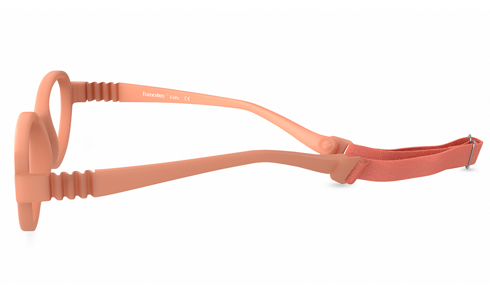 Giggles Oval Peach Full Rim Eyeglasses