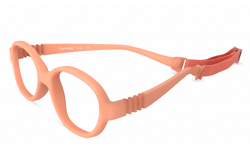 Giggles Oval Peach Full Rim Eyeglasses