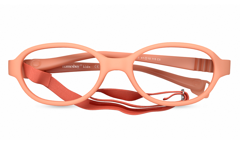 Giggles Oval Peach Full Rim Eyeglasses
