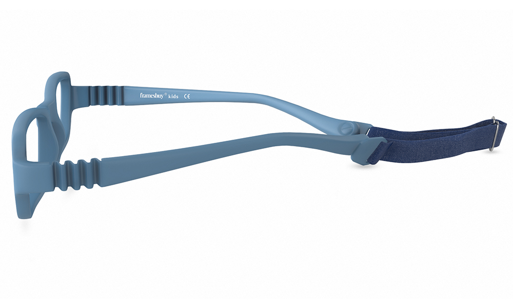 Little Champ Rectangle Blue Full Rim Eyeglasses