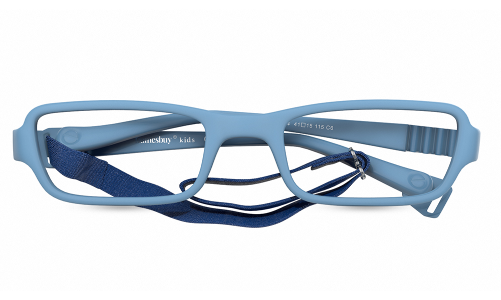 Little Champ Rectangle Blue Full Rim Eyeglasses