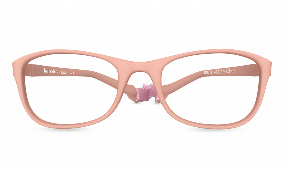 Bubbles Square Pink Full Rim Eyeglasses