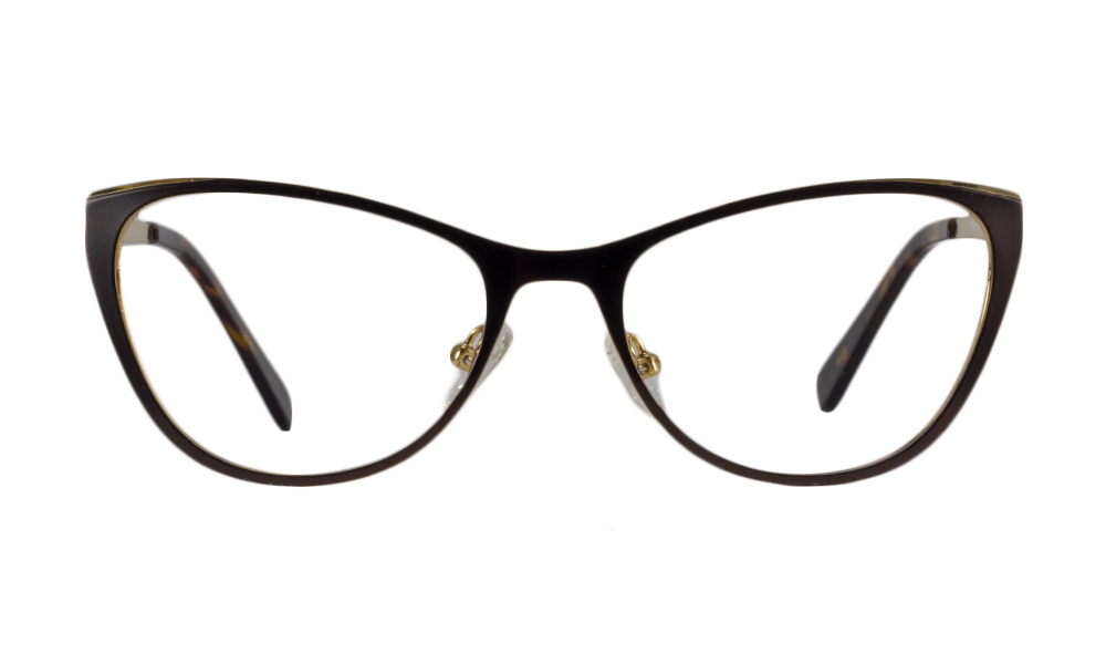 Crocket Cat Eye Brown Full Rim Eyeglasses