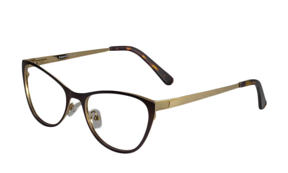 Crocket Cat Eye Brown Full Rim Eyeglasses