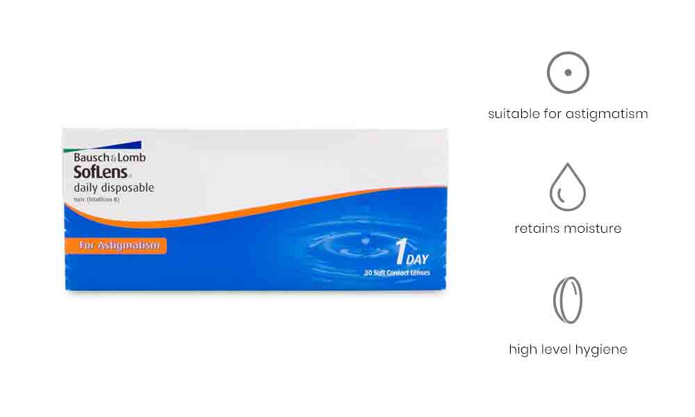 Soflens Daily Disposable for Astigmatism Monthly 30 Lenses Box Contactlenses