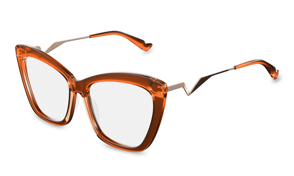 Frizzante Cat Eye Brown Full Rim Eyeglasses