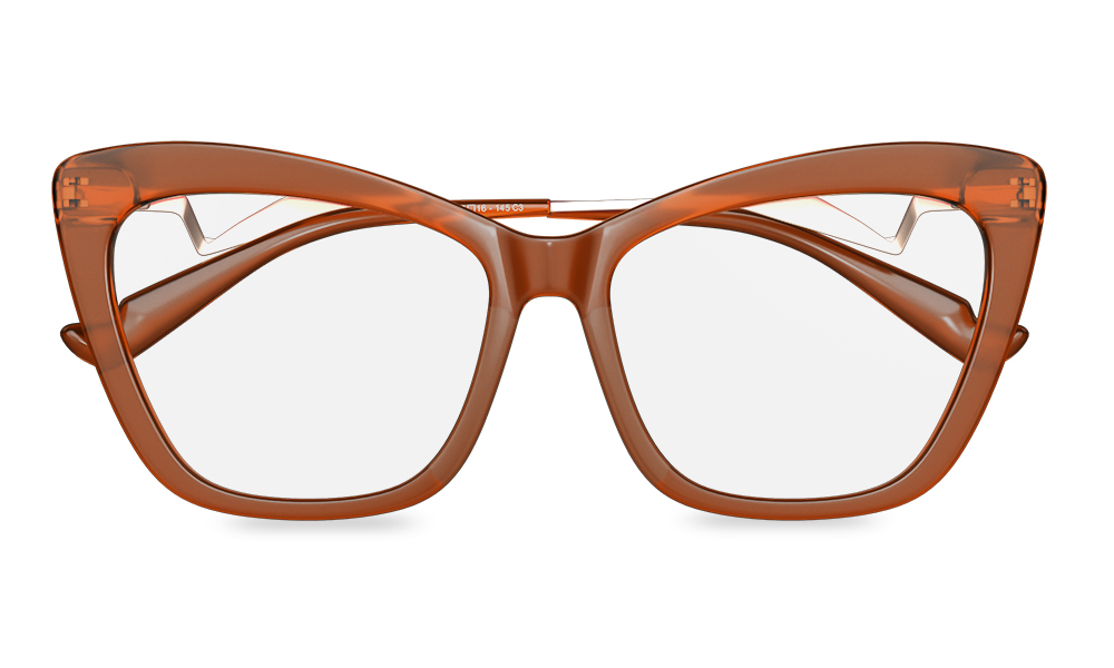 Frizzante Cat Eye Brown Full Rim Eyeglasses