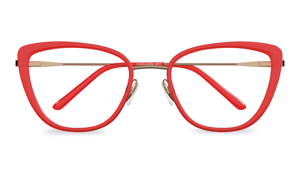 Picara Cat Eye Red Full Rim Eyeglasses
