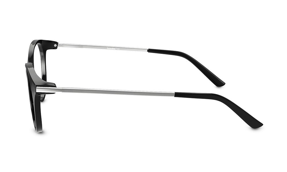 Valerio Oval Black Full Rim Eyeglasses