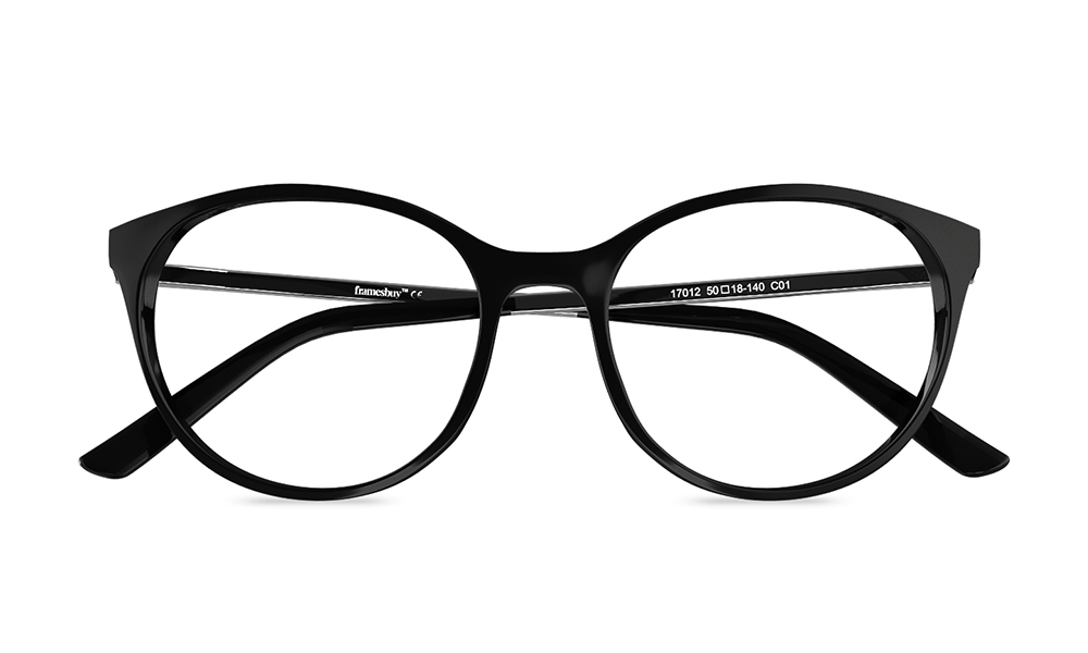 Valerio Oval Black Full Rim Eyeglasses