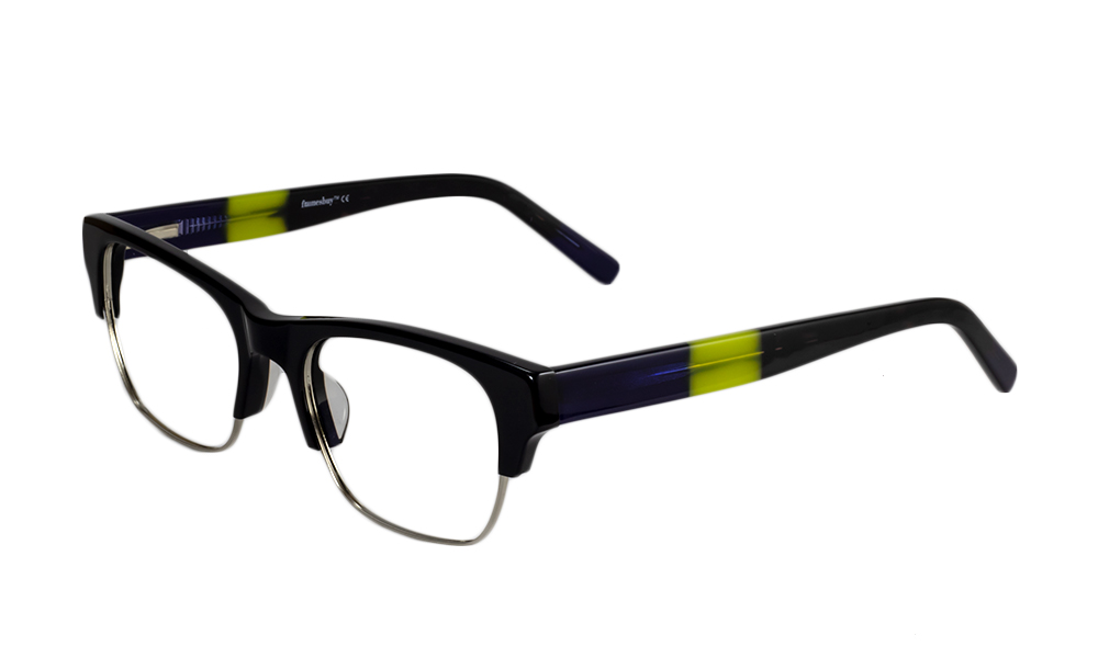 Avez Rectangle Black Full Rim Eyeglasses