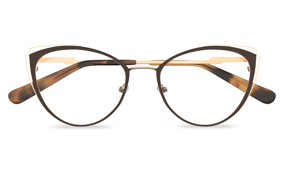 Ginger Cat Eye Brown Full Rim Eyeglasses