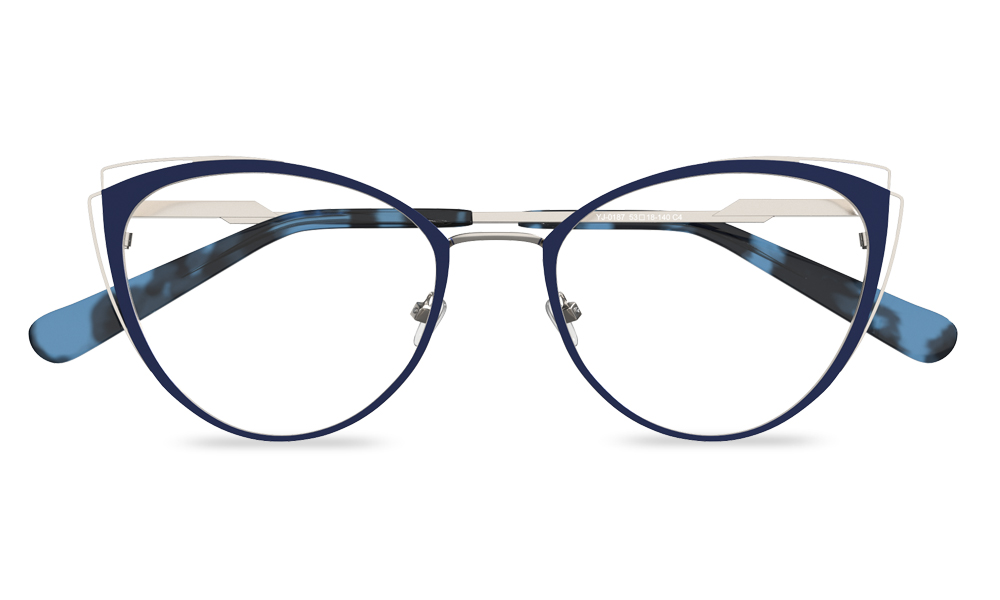 Astria Cat Eye Blue Full Rim Eyeglasses