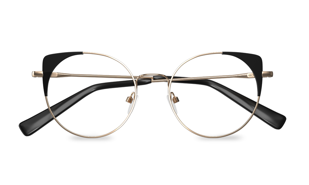 Eavan Cat Eye Black Full Rim Eyeglasses
