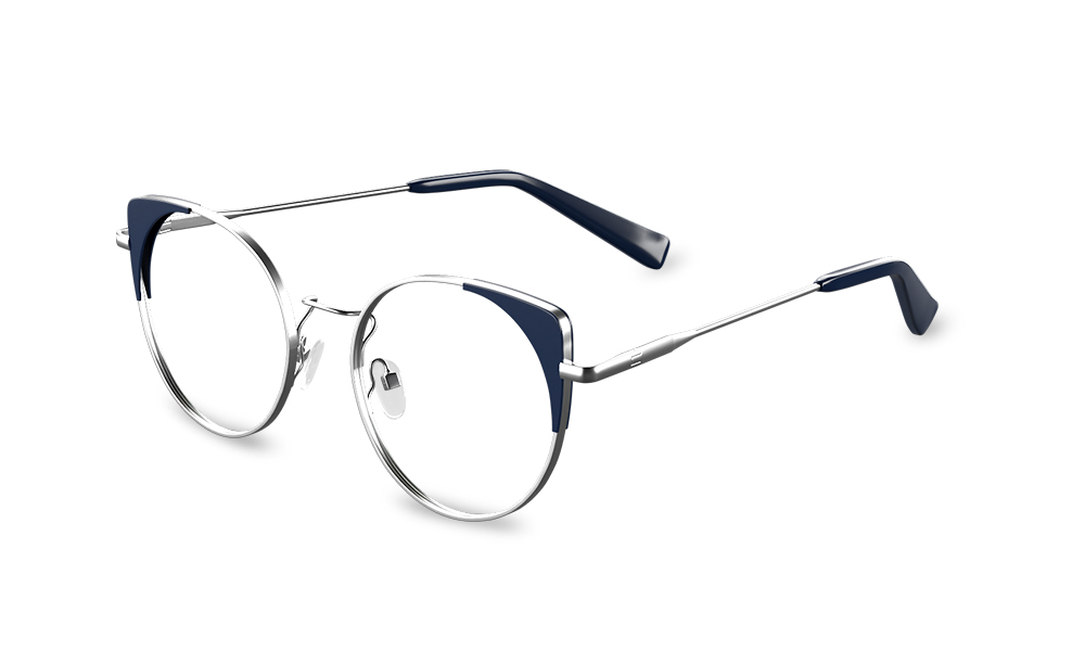 Eavan Cat Eye Blue Full Rim Eyeglasses