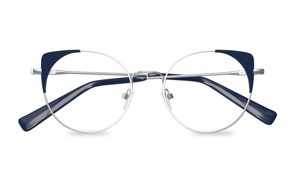 Eavan Cat Eye Blue Full Rim Eyeglasses