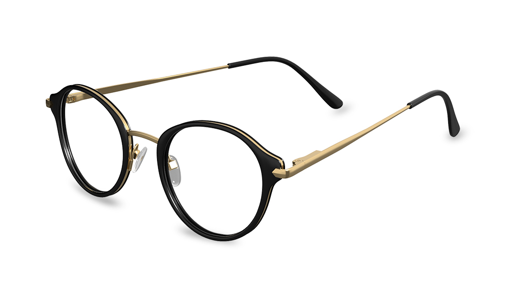 Nicety Round Black Full Rim Eyeglasses