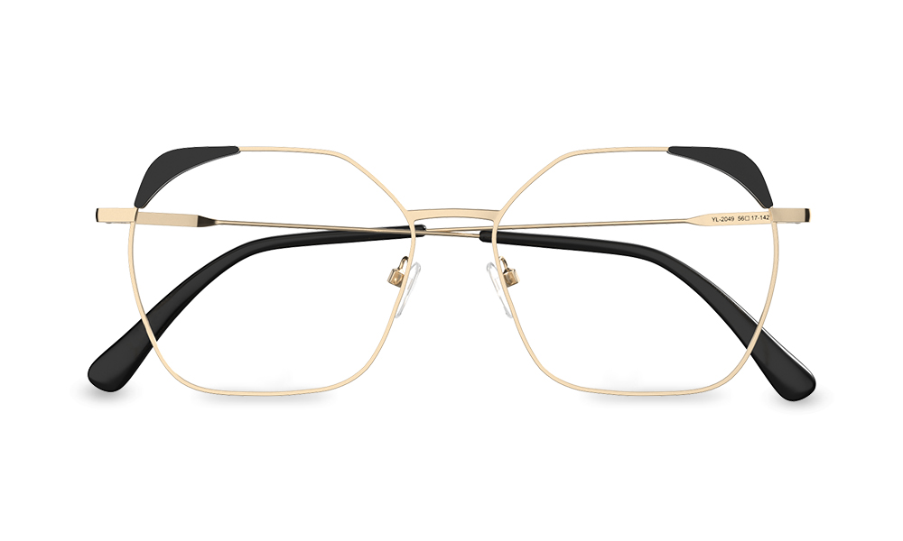 Orla Geometric Black Full Rim Eyeglasses