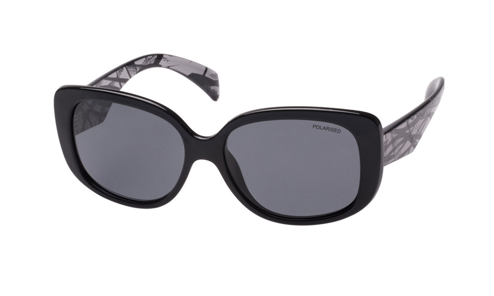 Bridport 1704129 Cat Eye Black Full Rim Sunglasses