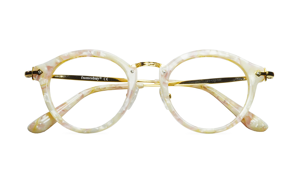 Sunshine Horn Floral Full Rim Eyeglasses