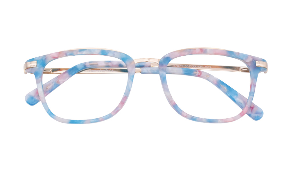 Zion Square Floral Full Rim Eyeglasses
