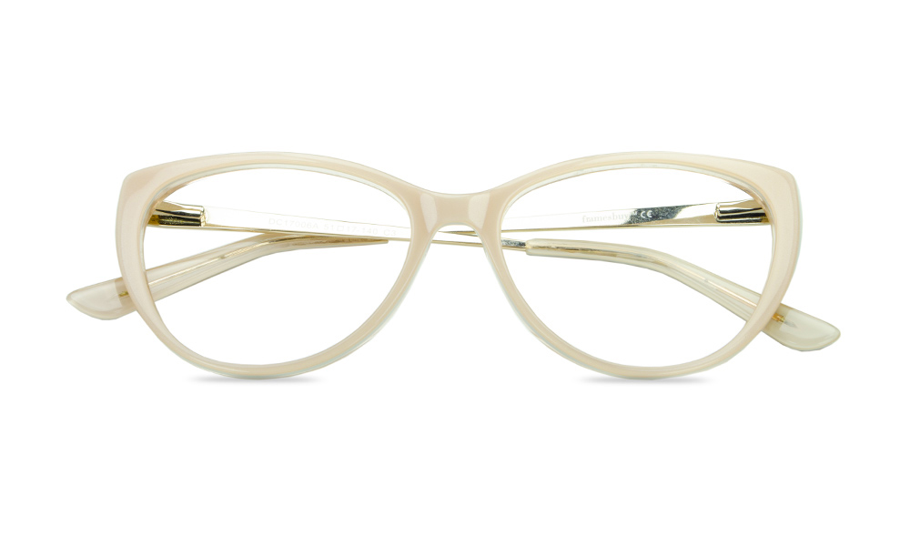 Nava Cat Eye Orange Full Rim Eyeglasses