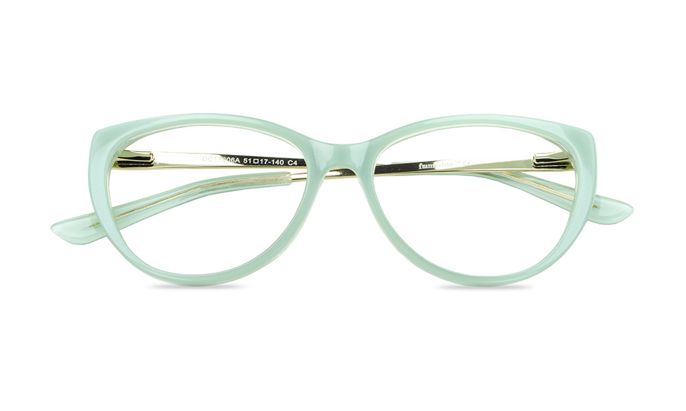 Nava Cat Eye Green Full Rim Eyeglasses