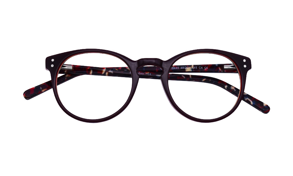 Jola Round Maroon Full Rim Eyeglasses