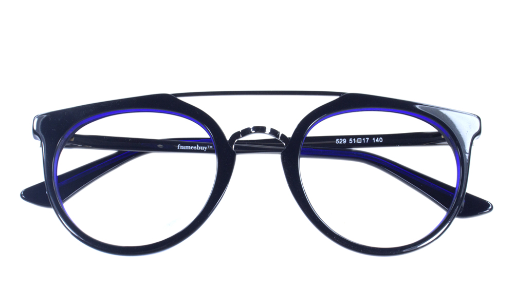 Squeakey Aviator Black Full Rim Eyeglasses